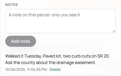 A note written on a parcel, on a phone